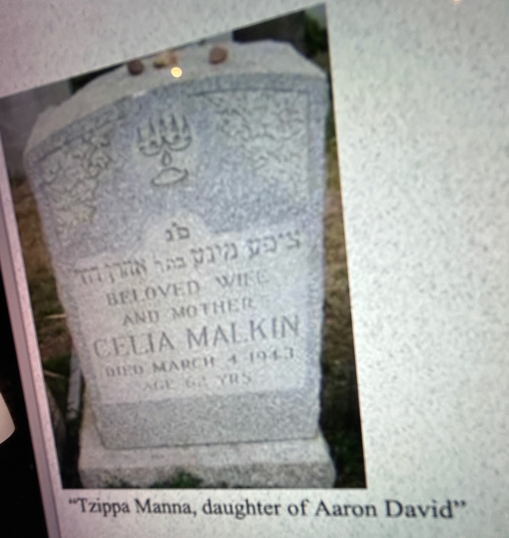 A tombstone with text on it

Description automatically generated